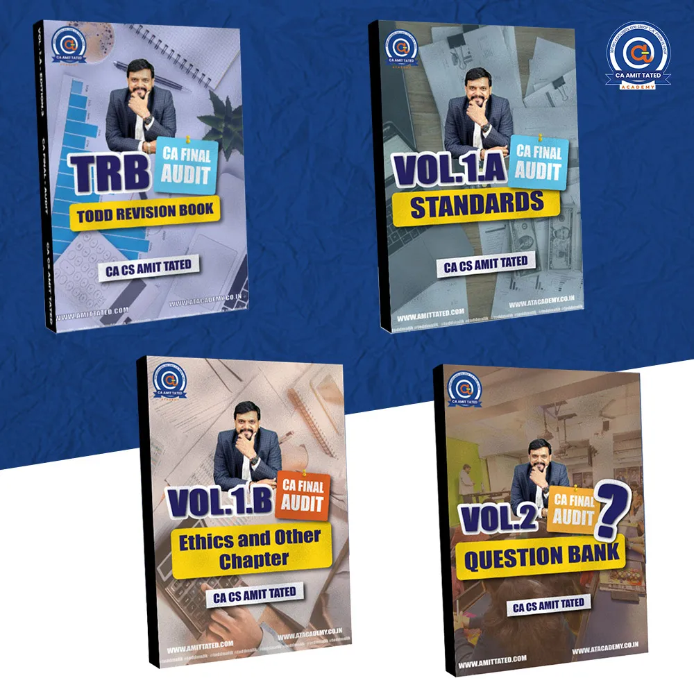 CA Final Audit Book Set (TRB + Standards + Ethics + Question Bank) by CA CS Amit Tated book cover
