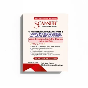 CS Professional Paper 6 Corporate Restructuring, Valuation and Insolvency Scanner