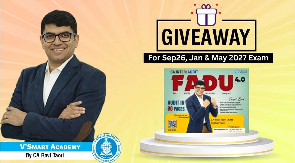 Give Away | FADU Chart 4.0 Book | CA Inter Audit | By CA Ravi Taori book cover