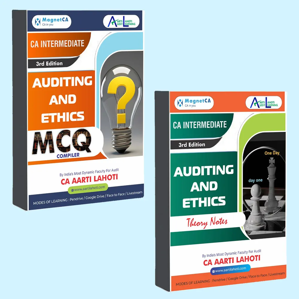 CA Inter Audit Book Combo – Theory Notes + MCQ Book by CA Aarti Lahoti