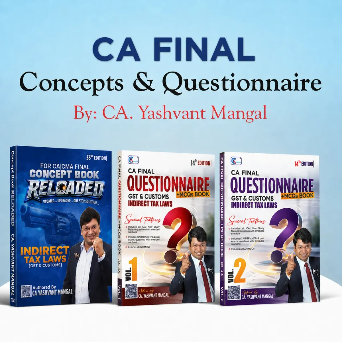 CA FINAL IDT Concept Book + Questionnaire Book Combo by CA Yashvant Mangal book cover