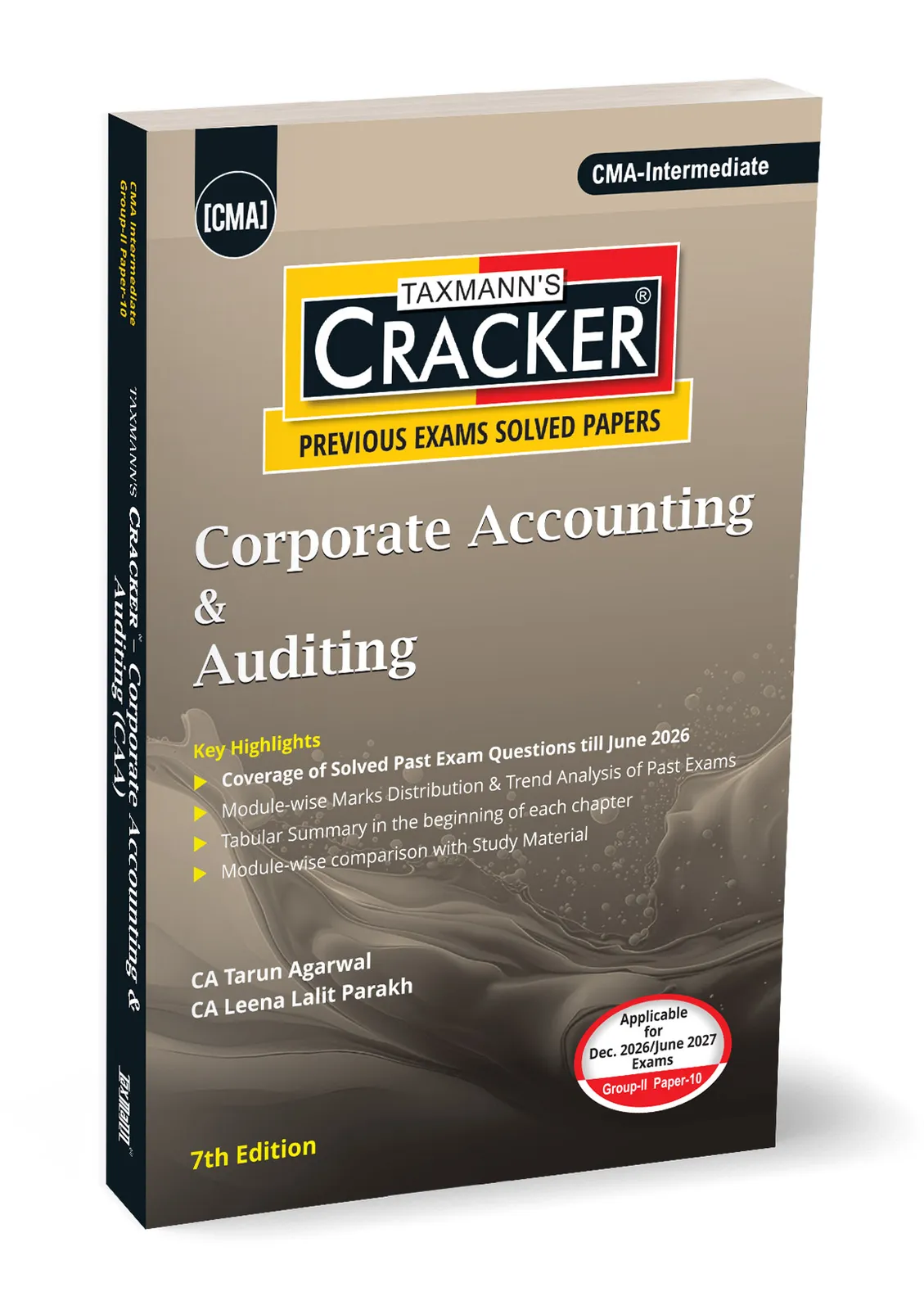 Corporate Accounting & Auditing (CAA) | CRACKER book cover