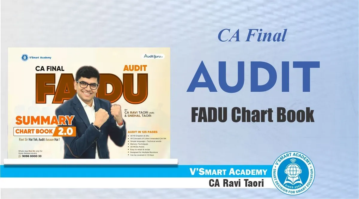 CA Final Audit | FADU Chart Book 2.0 | CA Ravi Taori book cover