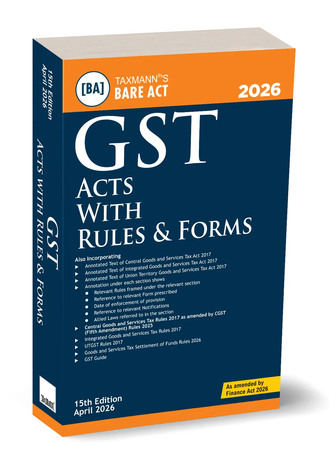 GST Acts with Rules & Forms – Bare Act
