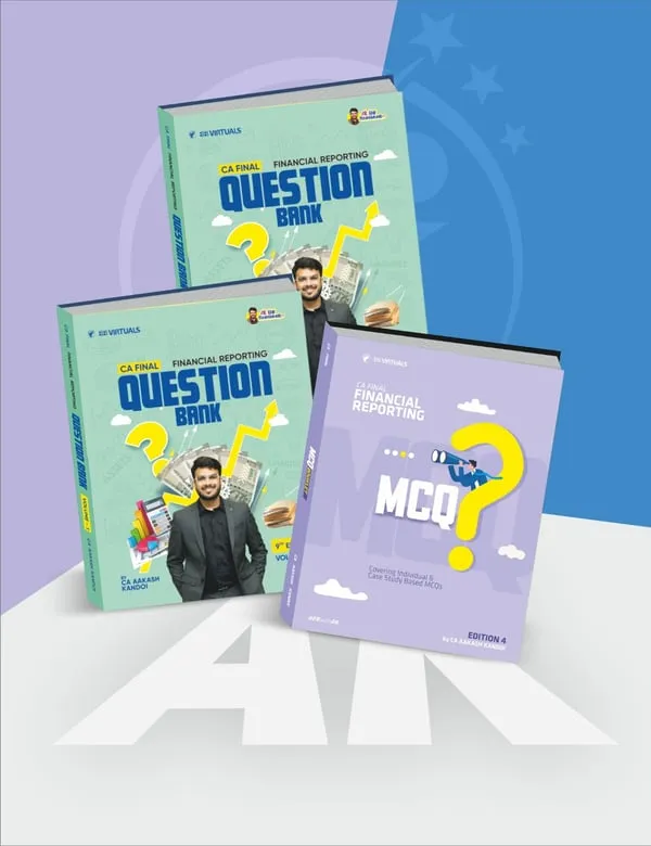 CA Final Financial Reporting Question Bank with MCQs New Scheme By CA Aakash Kandoi Applicable for Nov 2026 book cover