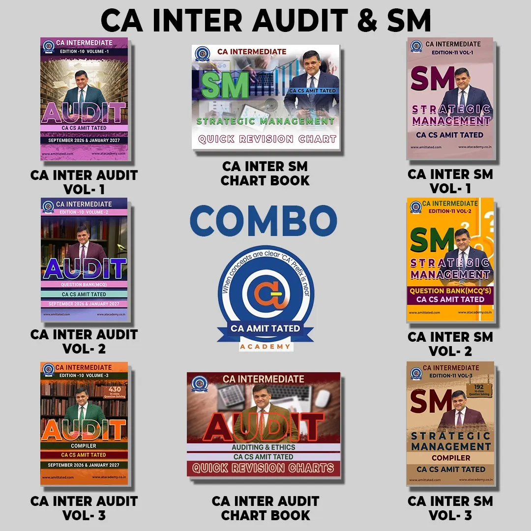 CA Inter Audit & SM Combo Books (Edition 10) by CA CS Amit Tated book cover
