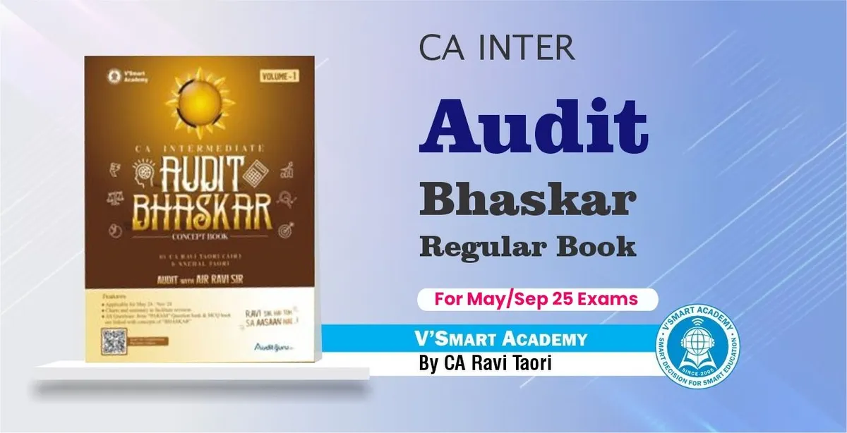 Bhaskar Concept Book | CA Inter Audit | CA Ravi Taori book cover