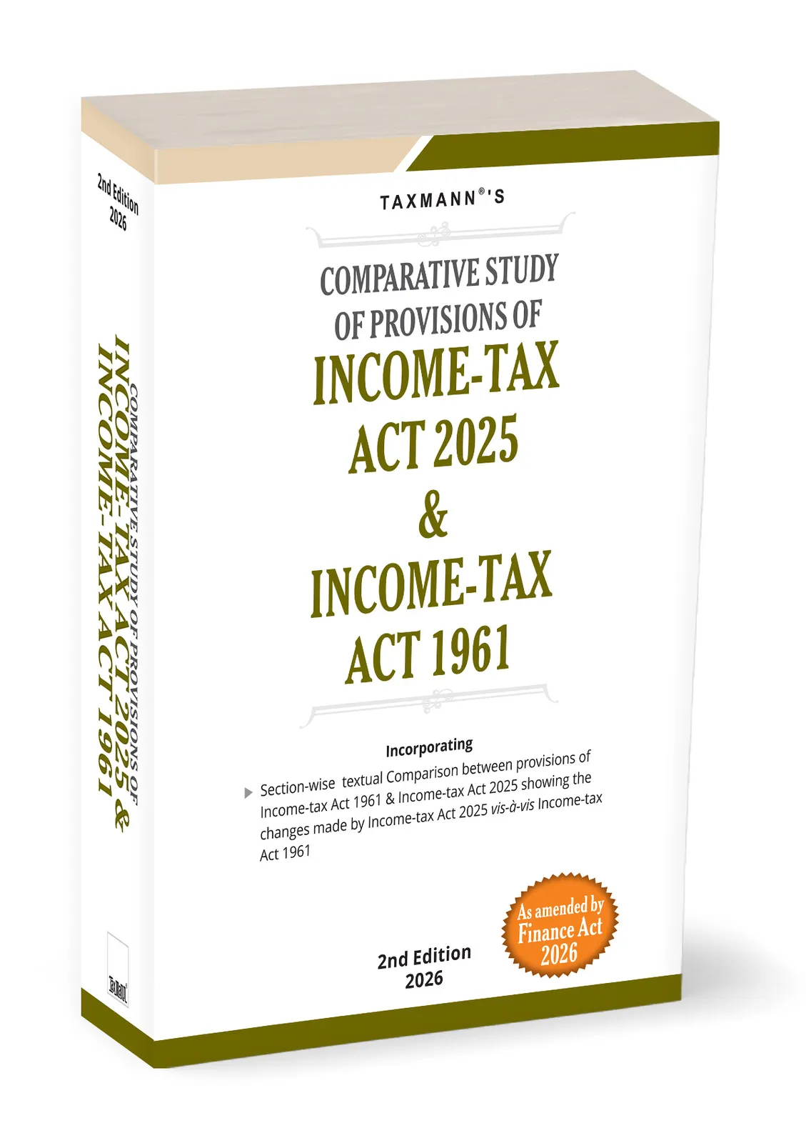 Comparative Study of Provisions of Income Tax Act 2025 & Income Tax Act 1961 book cover