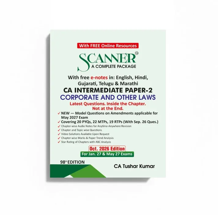 CA Inter Paper - 2 Corporate and Other Laws Scanner book cover