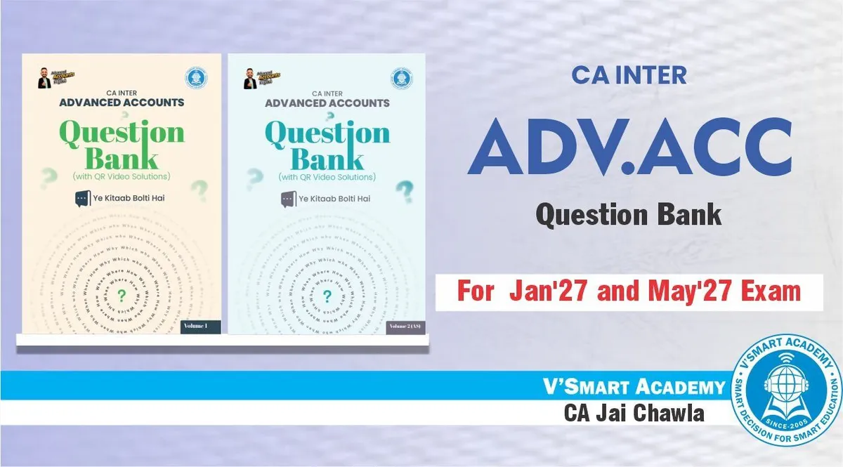Inter Adv Acc Question Bank Book Set | By CA Jai Chawla | JanMay 2027 Exams