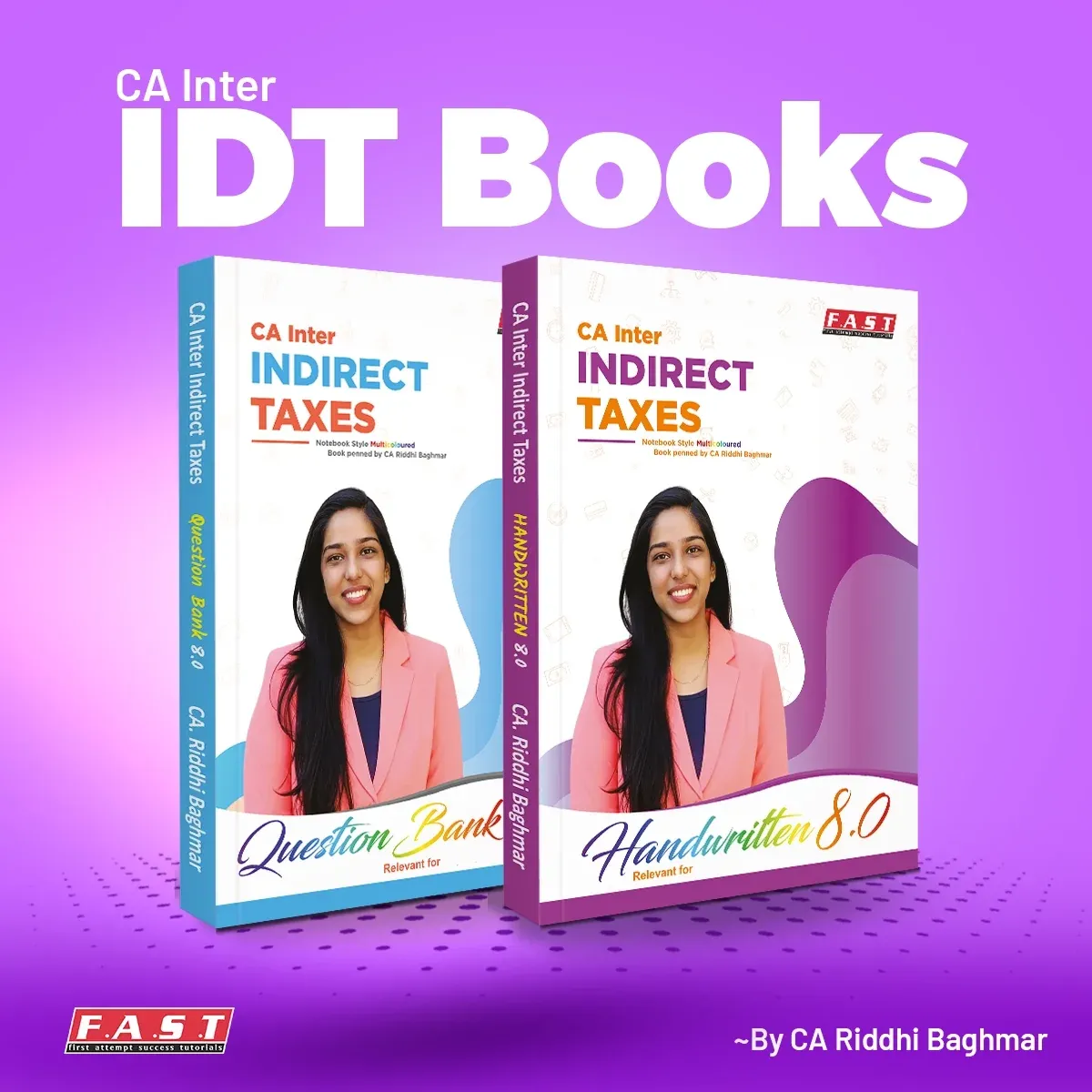 CA Inter IDT Books | Written by CA Riddhi Baghmar | Handwritten Notes + Question Bank