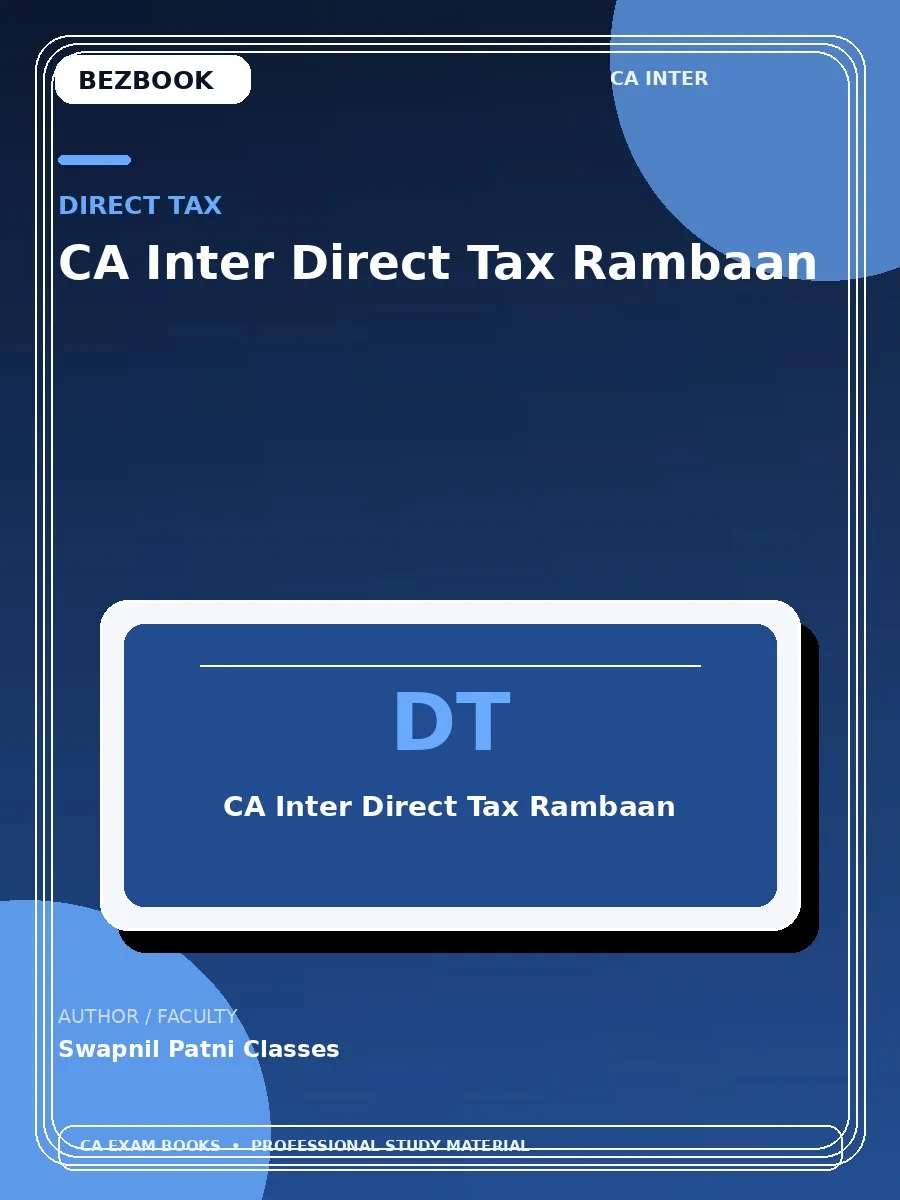 CA Inter Group 1 Direct Tax Rambaan – May/September 2026 – CA Pooja Kamdar Date book cover