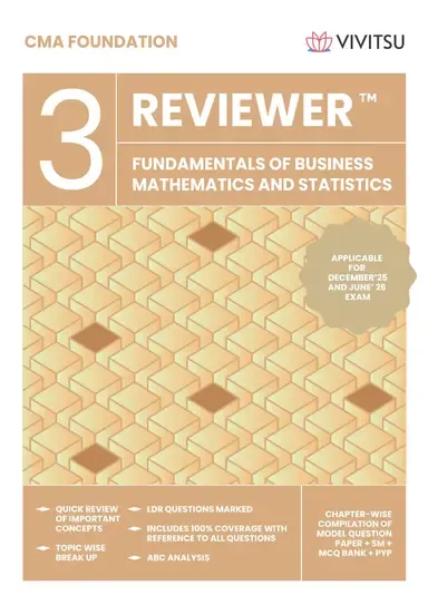 CMA Foundation Reviewer - Fundamentals of Business Mathematics and Statistics book cover