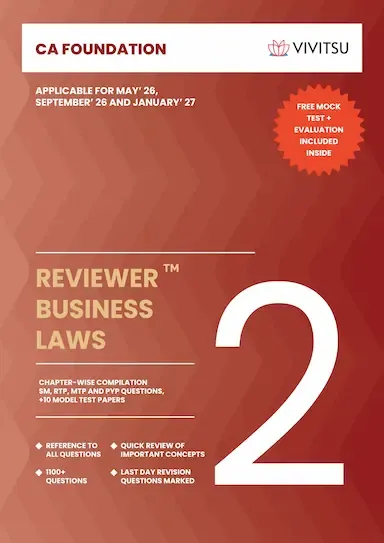 CA Foundation Reviewer - Business Laws book cover