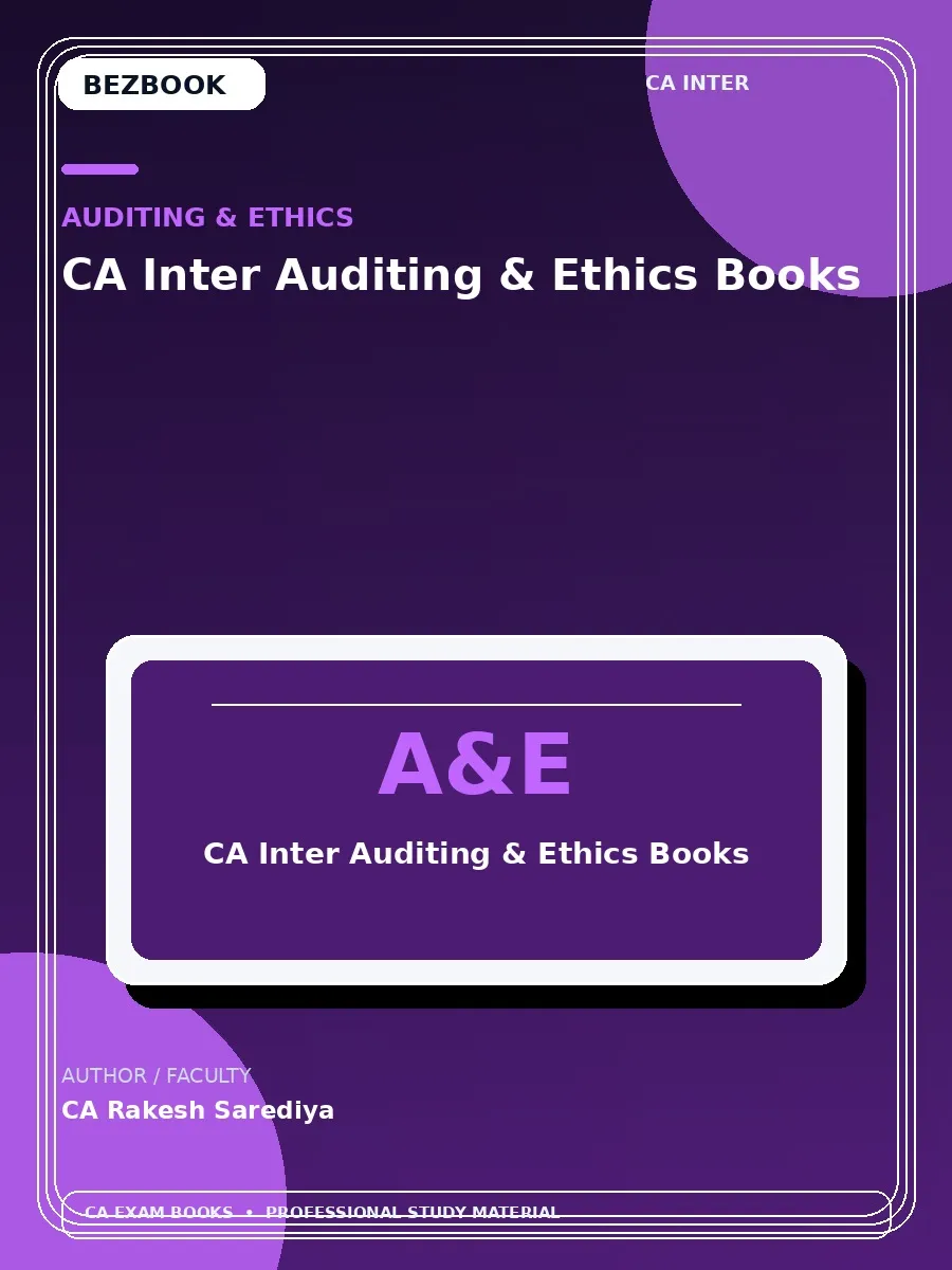 CA Inter Auditing and Ethics Books – CA Rakesh Sarediya book cover