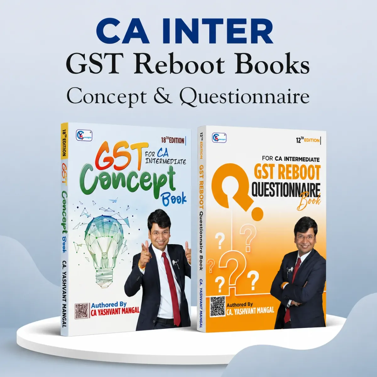 CA Inter GST Concept Book & Questionnaire Book Combo book cover