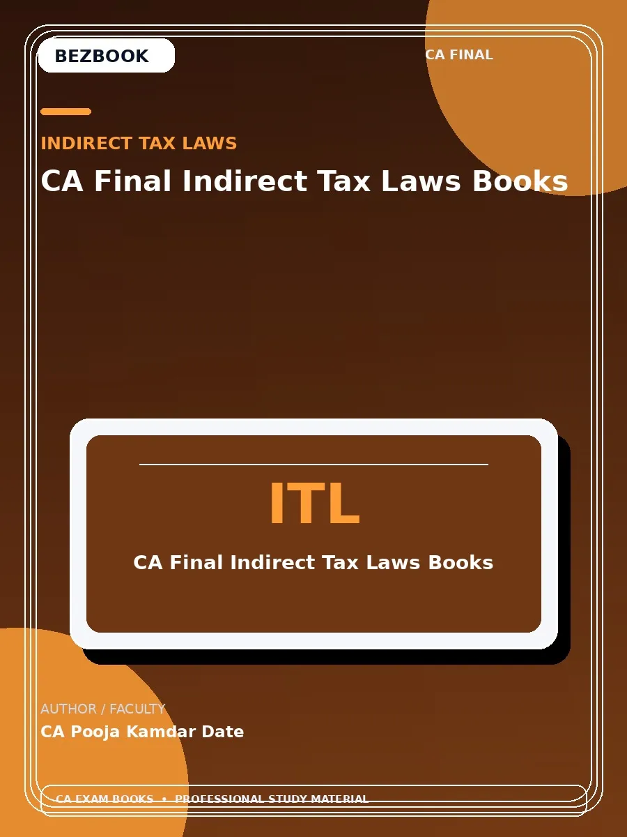 CA Final Group 2 Indirect Tax Laws Books – CA Pooja Kamdar Date