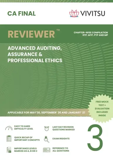CA Final Reviewer - Advanced Audit, Assurance and Professional Ethics book cover