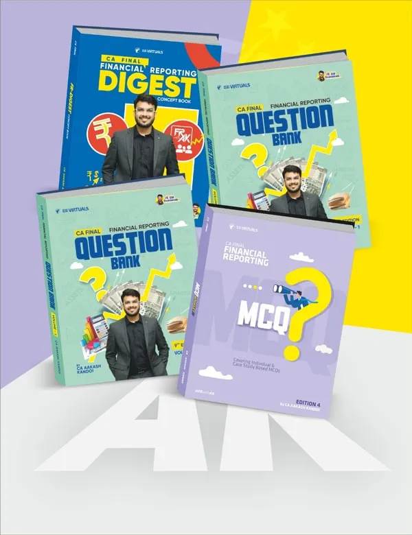 CA Final Financial Reporting Digest Concept Book & Question Bank with MCQs (Set of 4 Volumes) New Scheme By CA Aakash Kandoi Applicable for Nov 2026 book cover