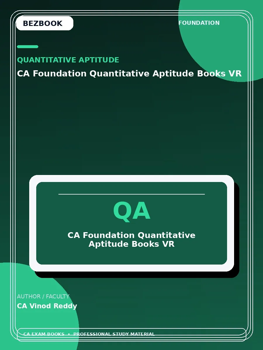 CA Foundation Paper 3 Quantitative Aptitude Books – CA Vinod Reddy