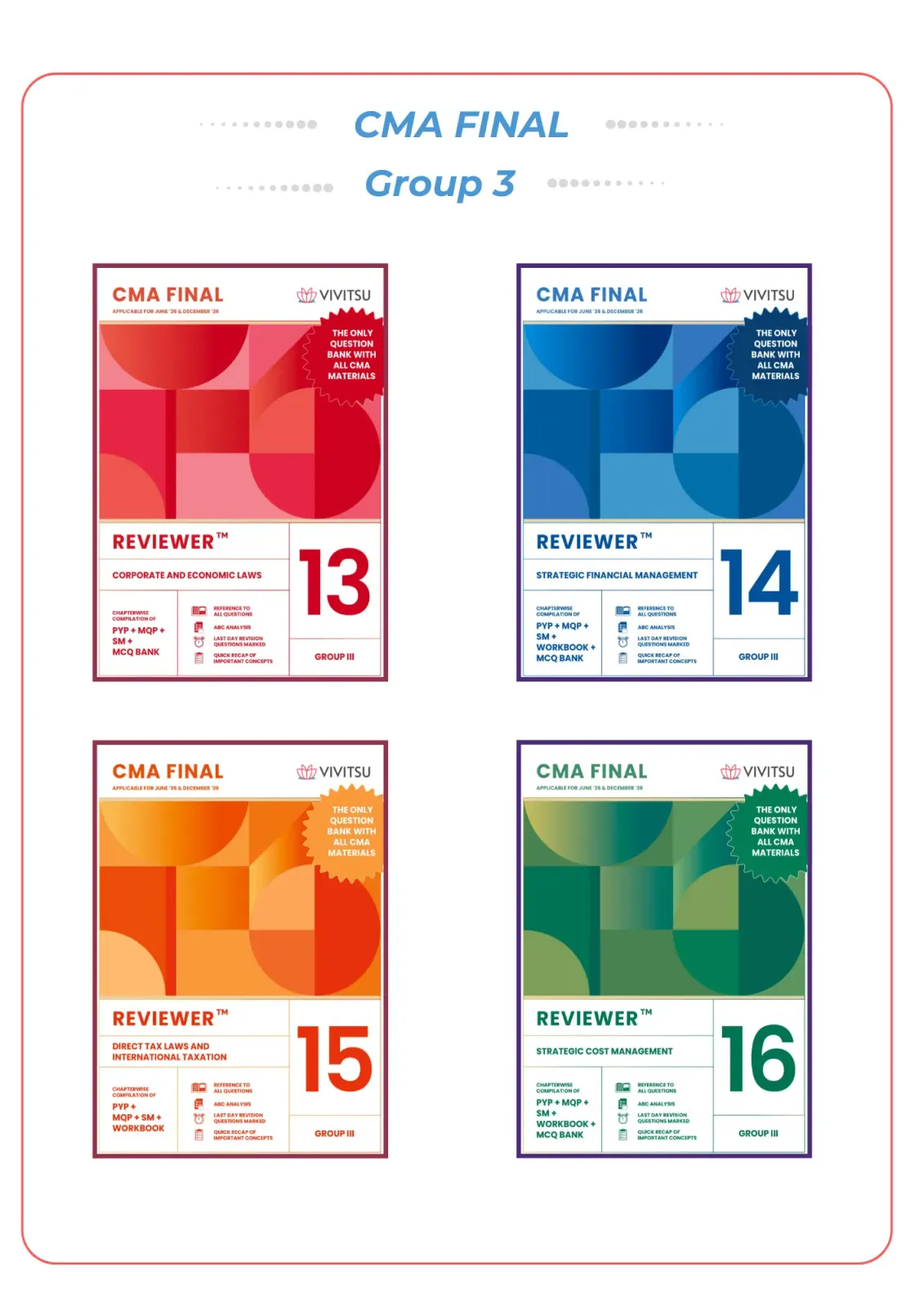 CMA Final Reviewer - Combo - Group 3 book cover