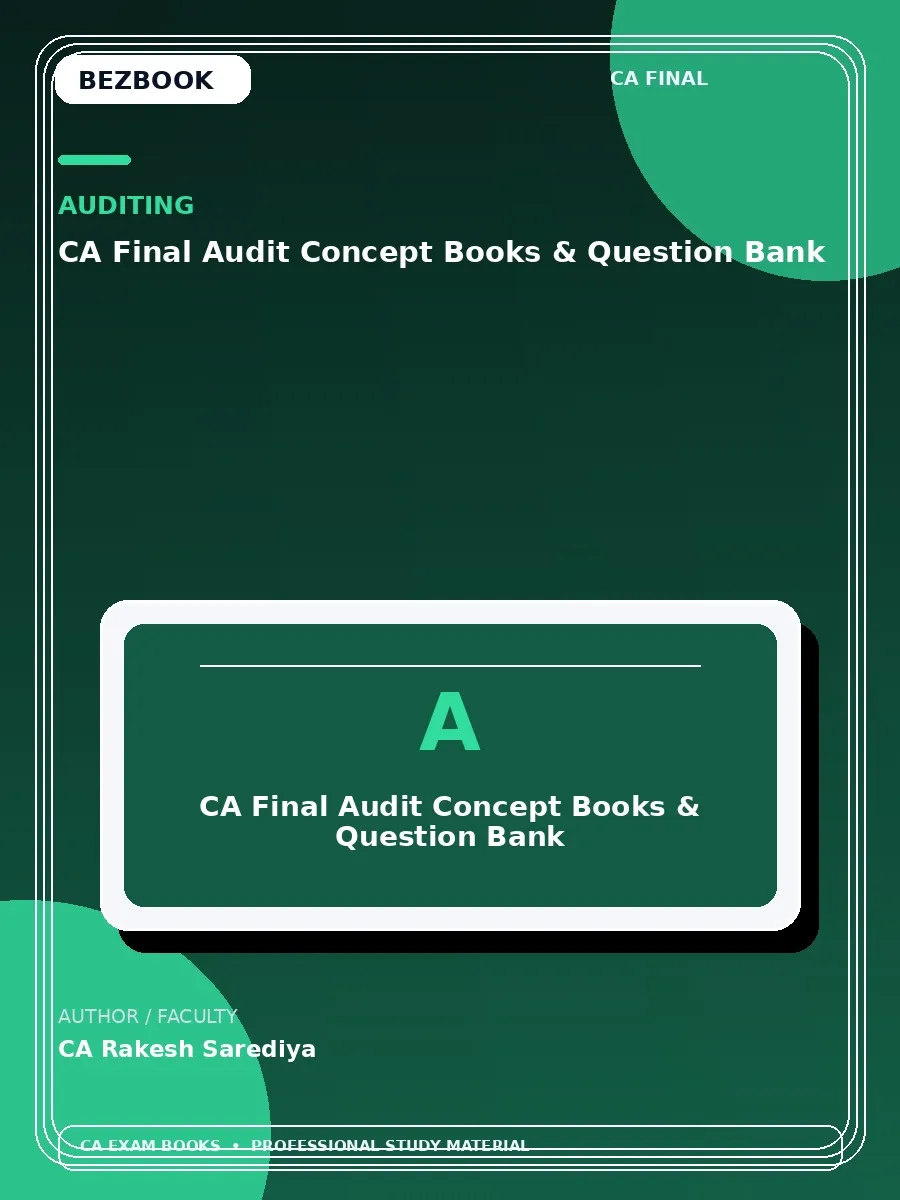CA Final Audit Concept Books and Question Bank – CA Rakesh Sarediya book cover
