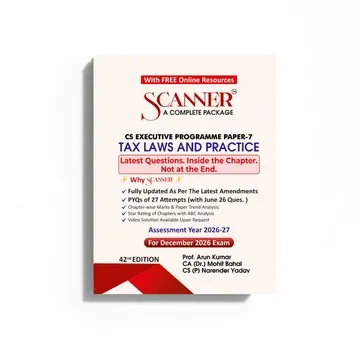 CS Executive Paper 7 Tax Laws and Practice Scanner book cover