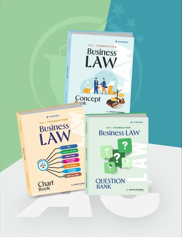 CA Foundation Business Law Book Set By CS Arjun Chhabra book cover