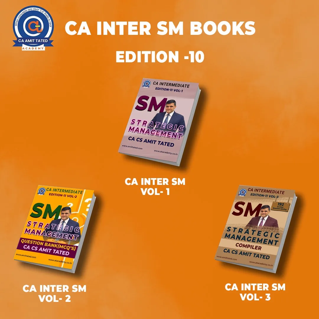 CA Inter SM Combo Books (Edition 10) by CA CS Amit Tated book cover