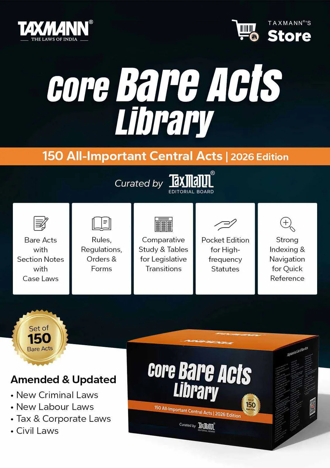 Core Bare Acts Library—150 All-important Central Acts book cover