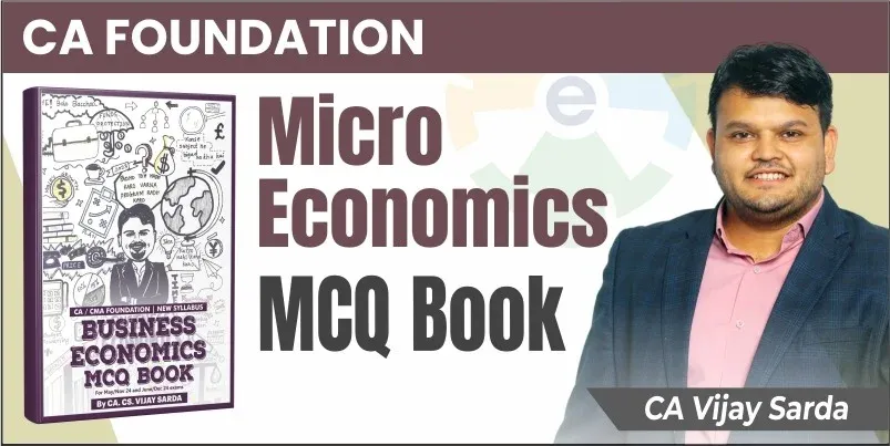 CA Foundation Micro Economics MCQ Book by CA Vijay Sarda