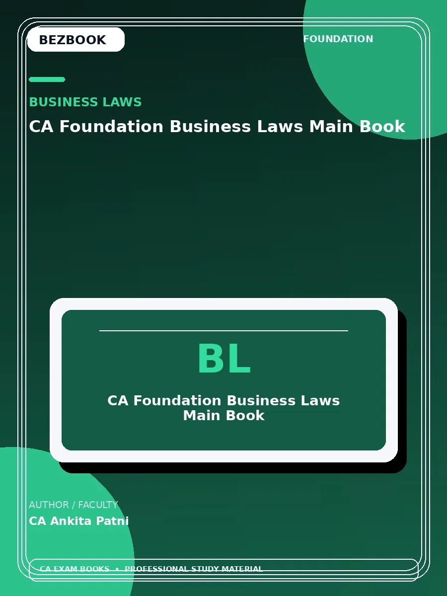 CA Foundation Paper 2 Business Laws Main Book – CA Ankita Patni