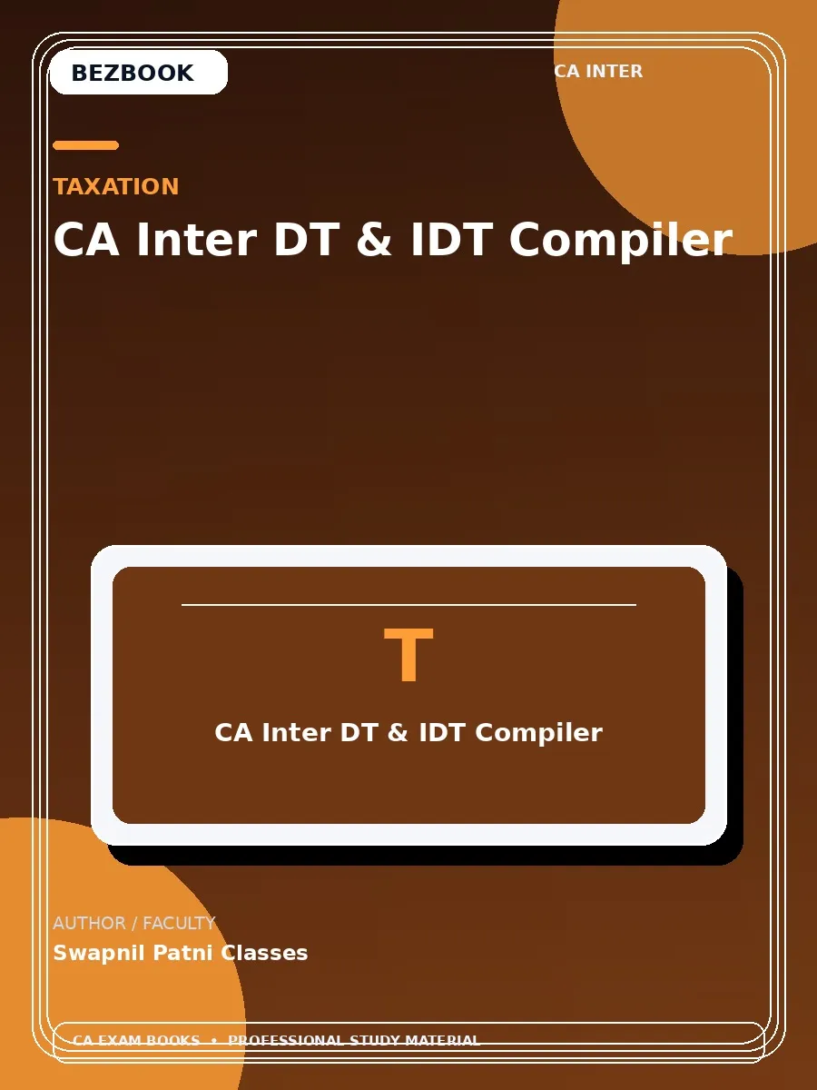 CA Inter DT IDT Compiler – CA Pooja Kamdar Date book cover