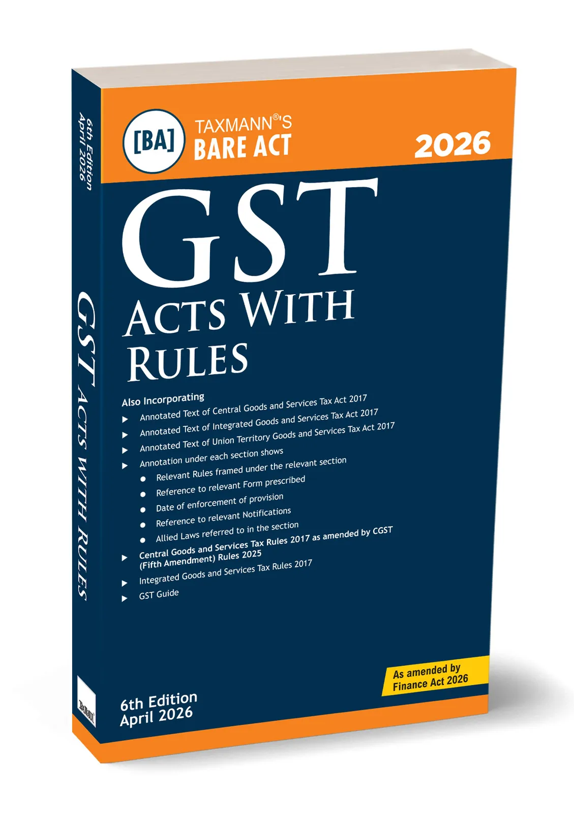 GST Acts with Rules – Bare Act