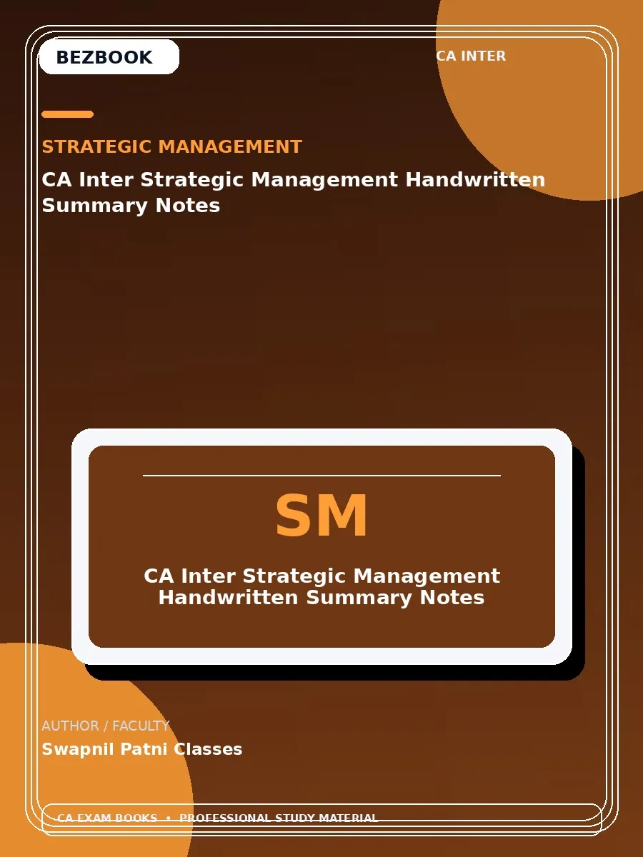 CA Inter Strategic Management Handwritten Summary Notes – CA Swapnil Patni