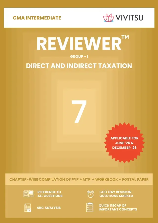 CMA Intermediate Reviewer - Direct and Indirect Taxation book cover