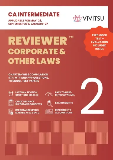 CA Intermediate Reviewer - Corporate and Other Laws book cover