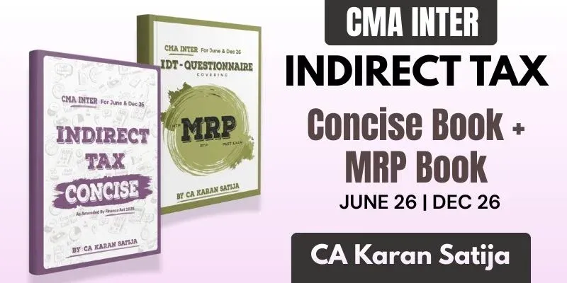CMA Inter GST Books Set by CA Karan Satija