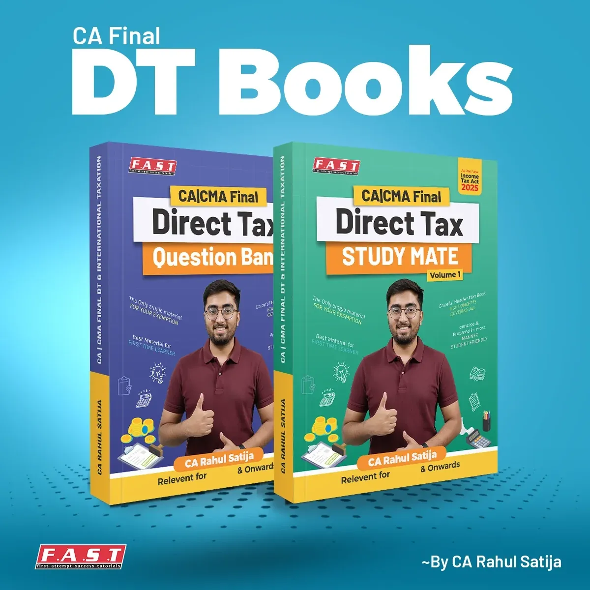 CA Final DT Books | Written by CA Rahul Satija | Study Mate + Question Bank