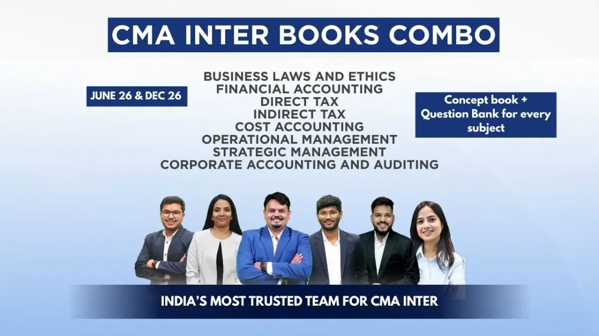 CMA Inter Law Cost DTIDT FA CAA OMSM Books Set by Ekatvam Academy