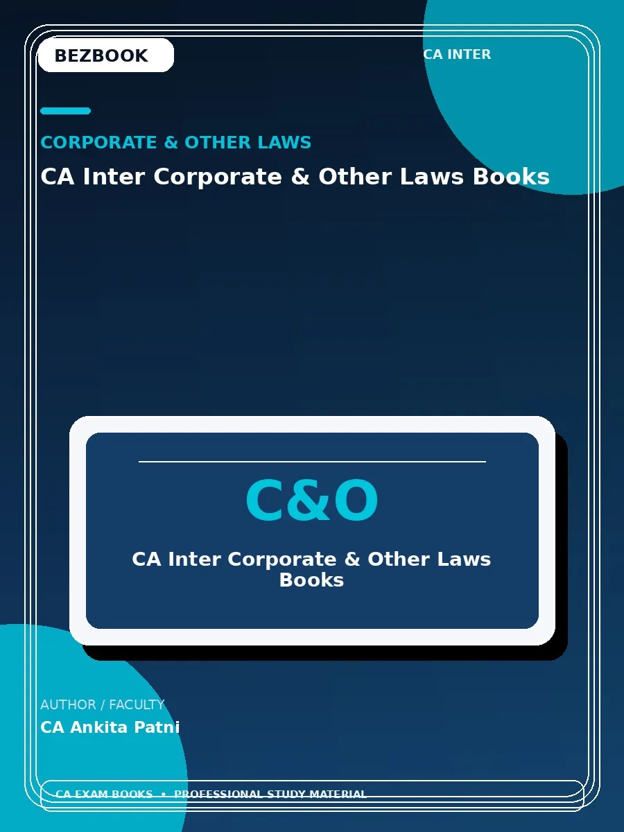 CA Inter Corporate and Other Laws Books – CA Ankita Patni
