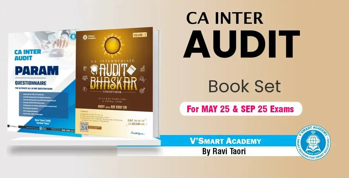 Complete Book Set | CA Inter Audit | CA Ravi Taori book cover