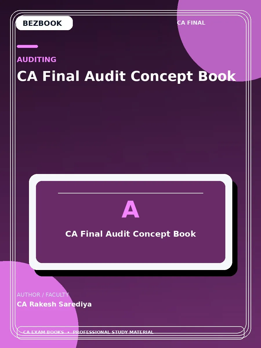CA Final Audit Concept Book – CA Rakesh Sarediya