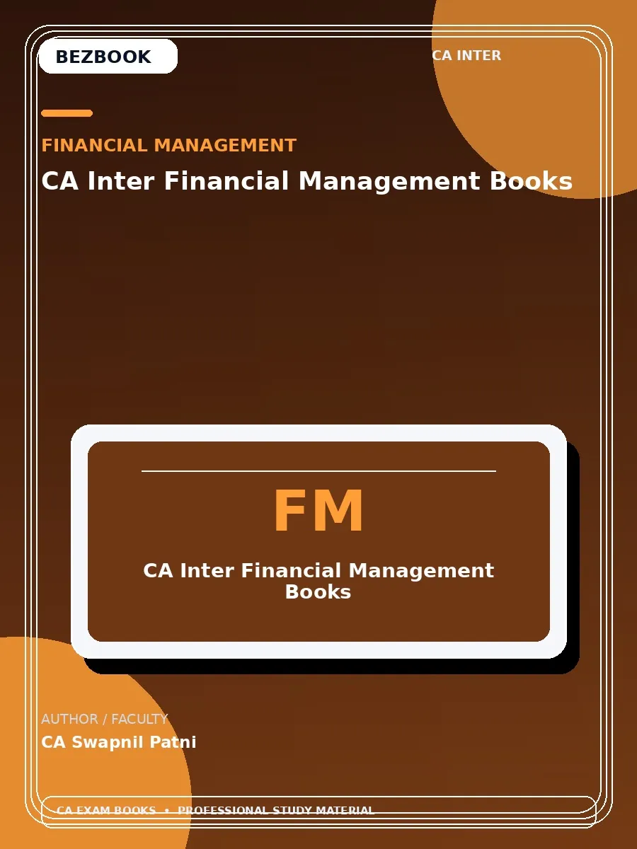 CA Inter Financial Management Books – CA Swapnil Patni book cover