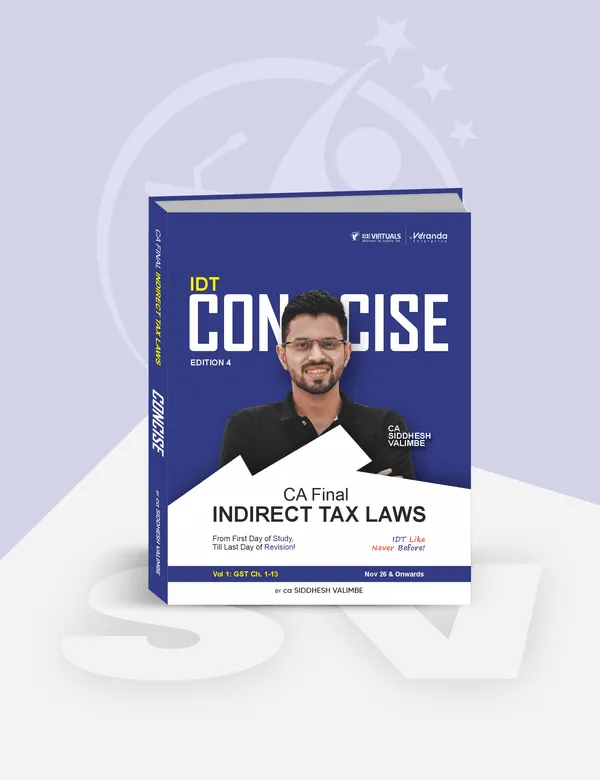 CA Final IDT Concise (Concept Books) for Nov 26 by CA Siddhesh Valimbe book cover