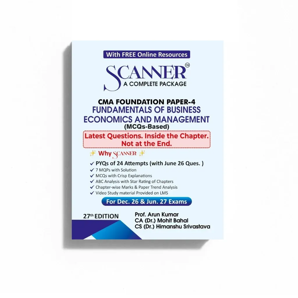 CMA Foundation Paper 4 Fundamentals of Business Economics and Management Scanner