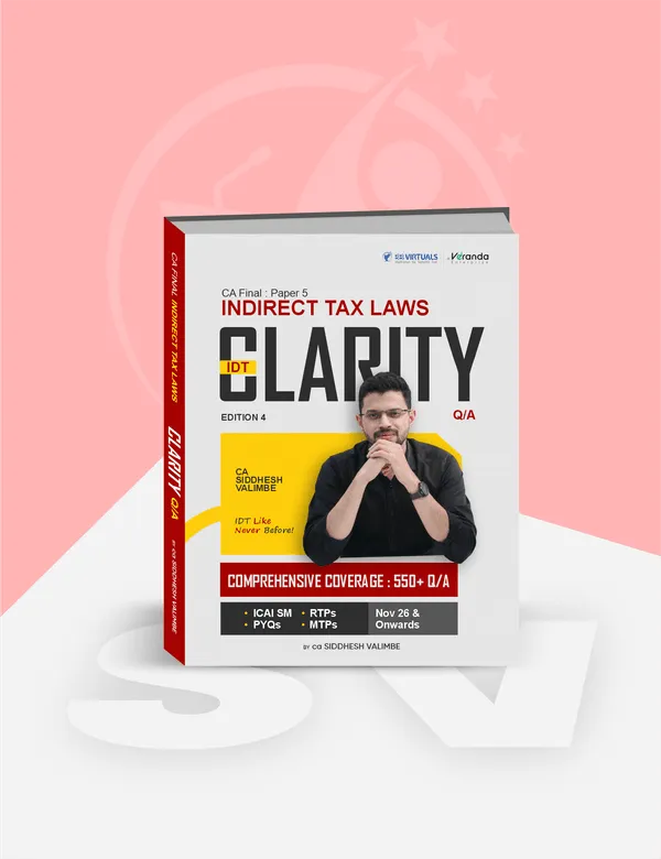 CA Final IDT Clarity Q/A (Question Bank) Books for Nov 26 by CA Siddhesh Valimbe book cover