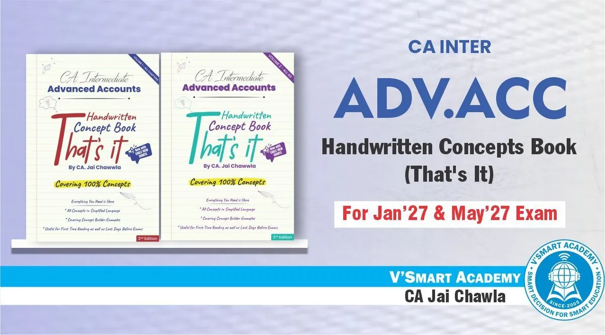 Advanced Accounts "That's It" Handwritten Concepts Book | CA Inter | By CA. Jai Chawwla