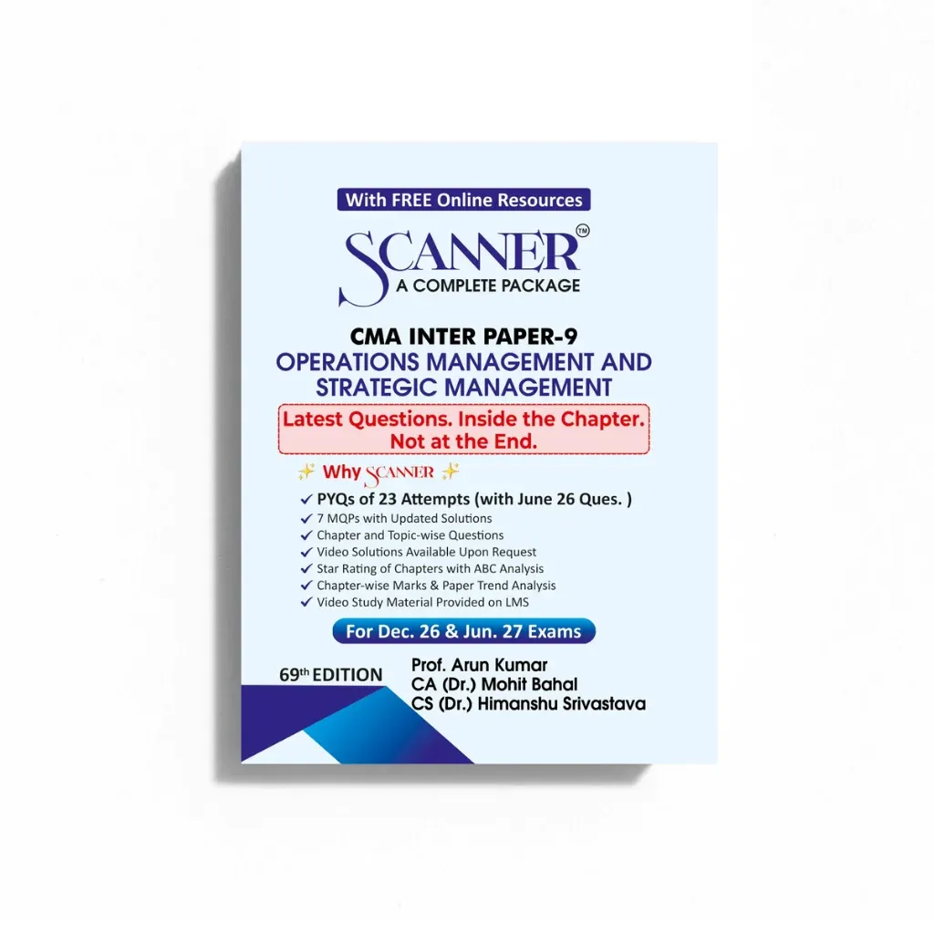 CMA Inter Paper 9 Operations Management and Strategic Management Scanner