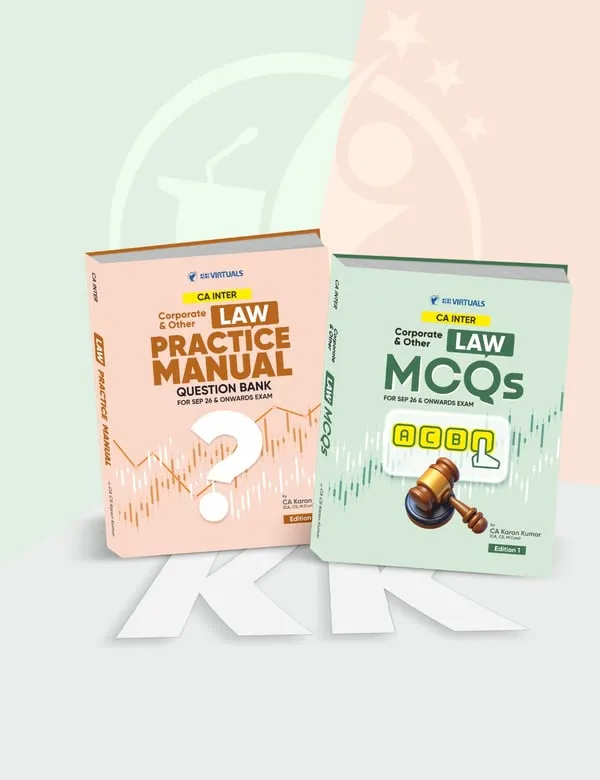 CA Inter Corporate & Other Laws Question Bank & MCQ book cover